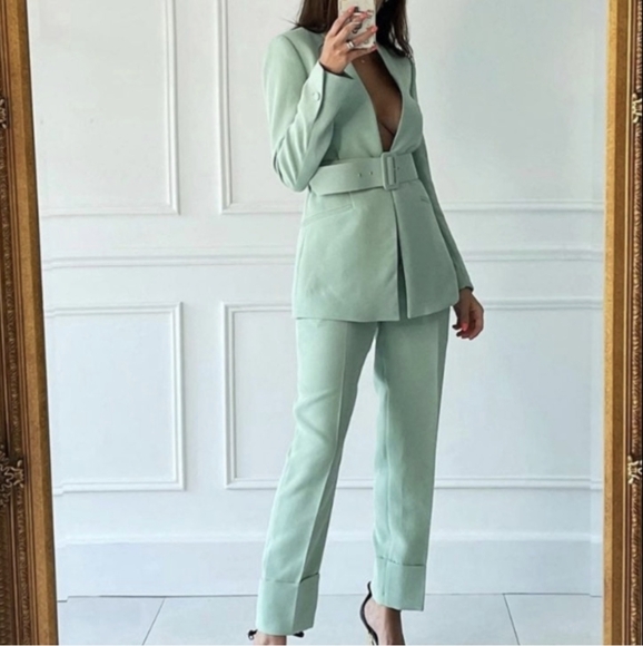 Zara belted blazer jacket - Picture 6 of 15